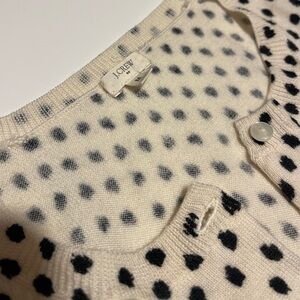 J.Crew Cream and Black Dot Sweater